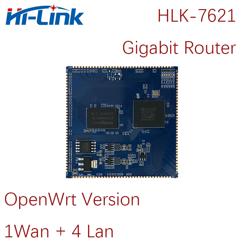 Модуль гигабитного маршрутизатора Hi-Link 4G LTE Routing Solutions MT7621A OpenWRT GbE с интерфейсом PCIe HLK-7621