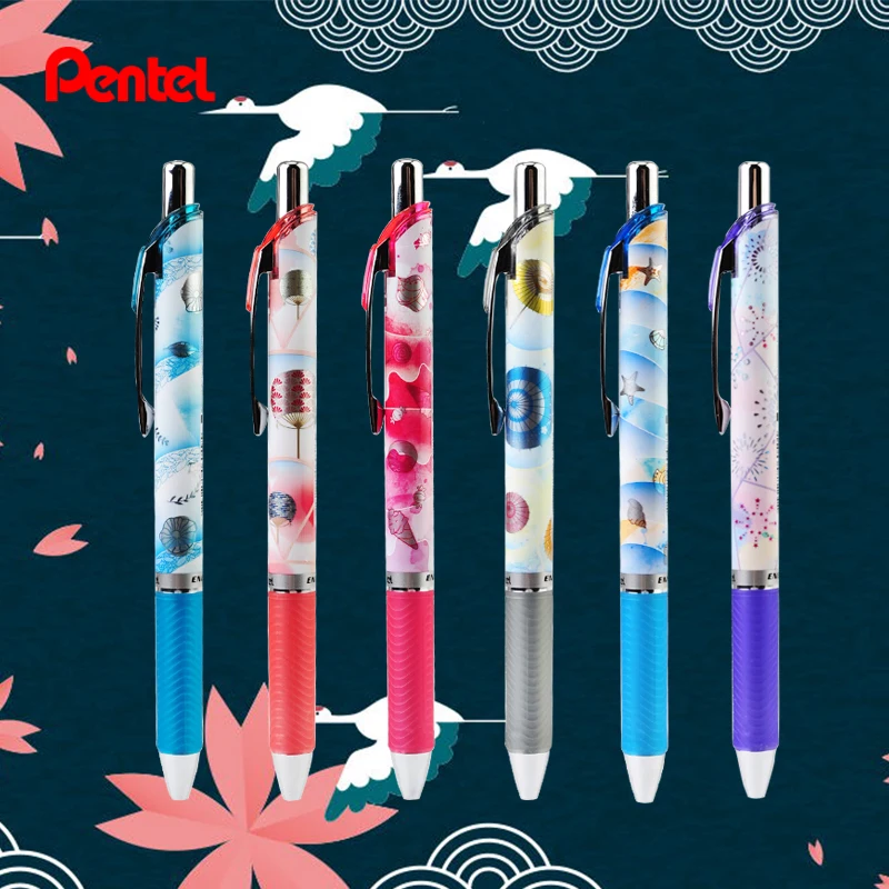Новая Японская ручка Pentel BLN75 Summer Limited с нейтральным покрытием, Быстросохнущая Печать, Черные чернила 0,5 мм, Студенческие принадлежности