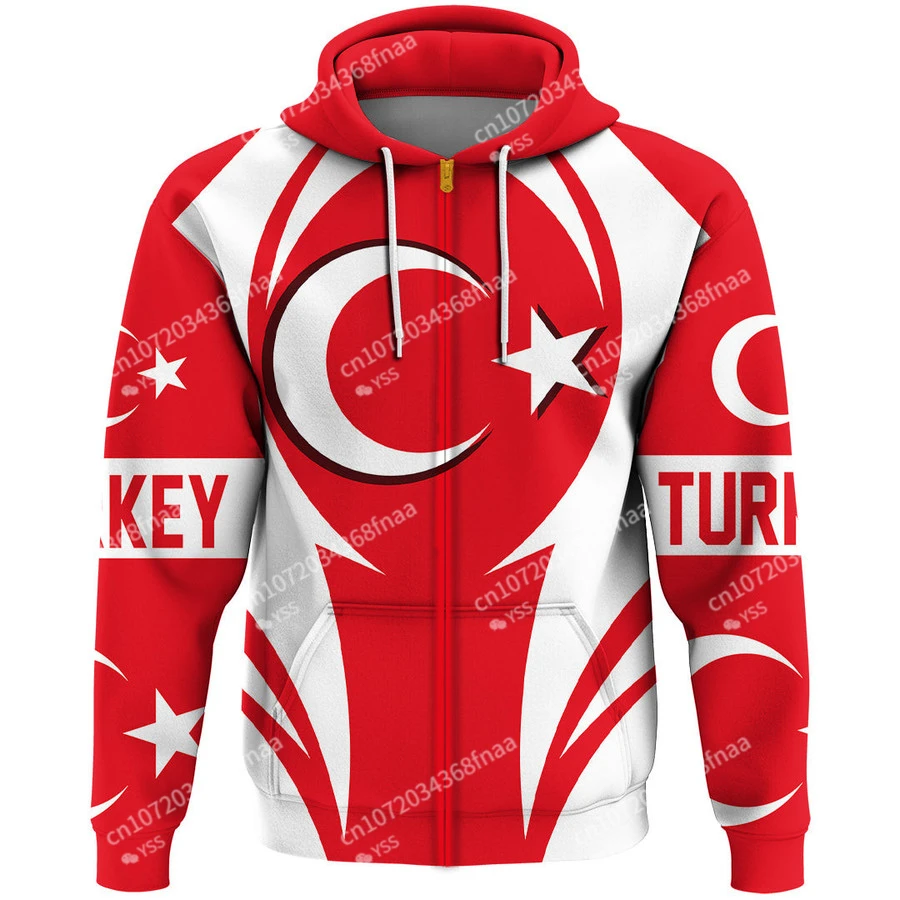 Новая куртка с капюшоном с гербом Турции, мужская куртка с капюшоном, пуловер с принтом флага Турции, толстовка, спортивный костюм, топы Унисекс, Мужская одежда на заказ