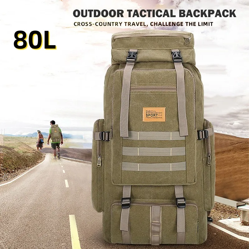Походный рюкзак объемом 80 л, мужские сумки, военно-тактический рюкзак для скалолазания на открытом воздухе, походные рюкзаки mochila hombre