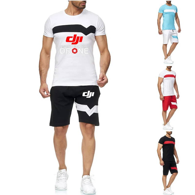 Рубашки поло с принтом Dji Professional Pilot Drone, Удобные мужские шорты с коротким рукавом, хлопковая спортивная футболка Harajuku