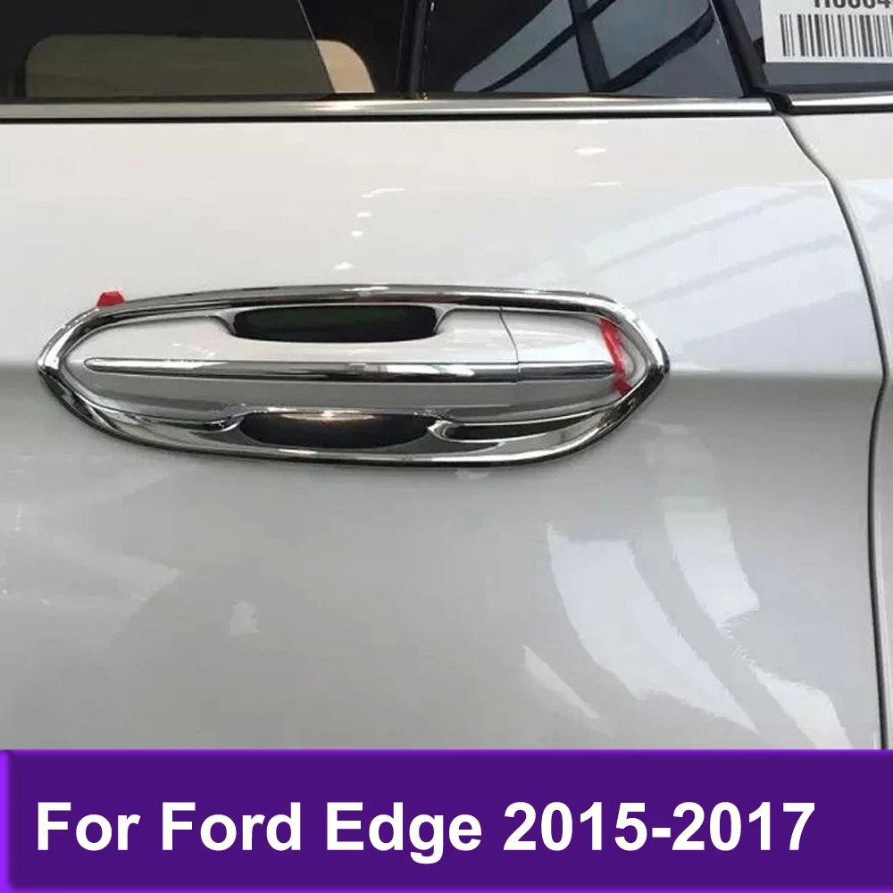 Хромированная Боковая Дверная ручка, Накладка чаши Для Ford Edge 2015 2016 2017, Автомобильные Наклейки, Аксессуары для укладки